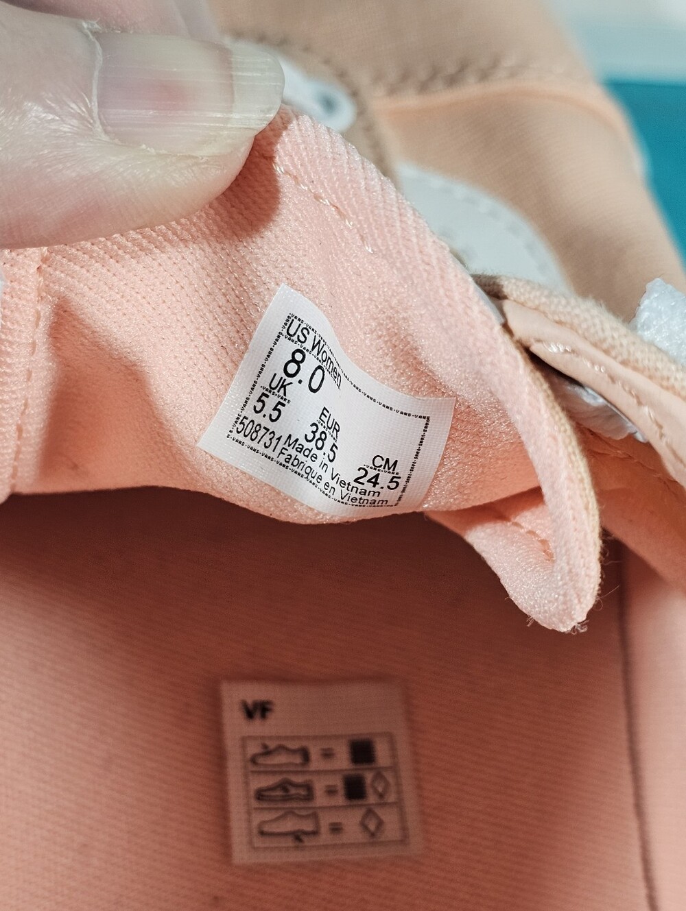 Vans Tropical Peach Canvas Sneakers Size 8 - Picture 8 of 8